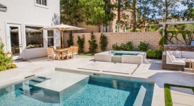 Carmel Valley Modern Pool and Spa with Sharp Edges 1