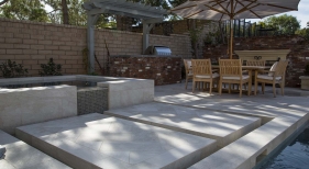 Carmel Valley Modern Pool and Spa with Sharp Edges