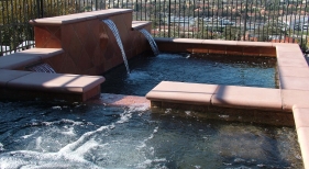Old Town San Diego Swim Spa with Water Feature