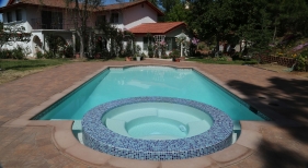Escondido Remodel with Added Perimeter Overflow Spa