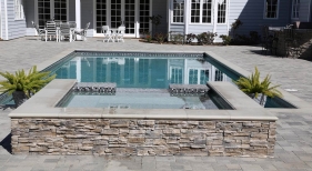 Fairbanks Ranch Rectangle Pool with Added Spa