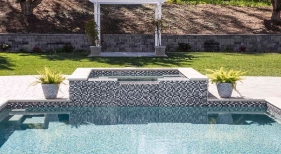 Fairbanks Ranch Rectangle Pool w Added Spa Detail