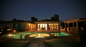 Poway Add a Spa Remodel Night Shot